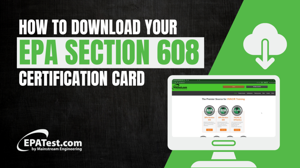 How to Download Your EPA Section 608 Certification Card How to Download Your EPA Section 608 Certification Card